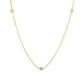 Delicate Bezel Set Diamond Necklace - Dracakis Jewellers